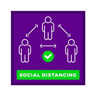 Social Distance Brand Matz Floor Carpets - 2' x 2'