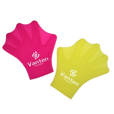 Silicone Webbed Swimming Gloves