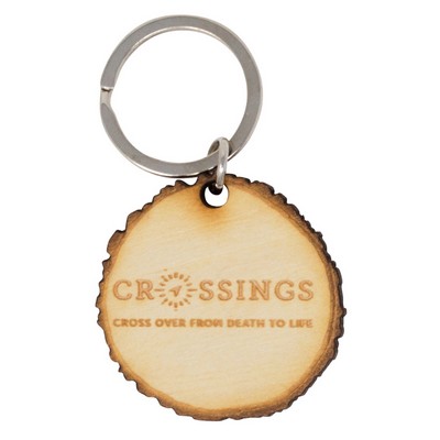 Various Wood Log Cut Keychains