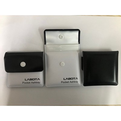 Portable Compact Pocket Ashtray Cigarette Ash Pouch - Fireproof - PVC Odorless -Assorted Colors