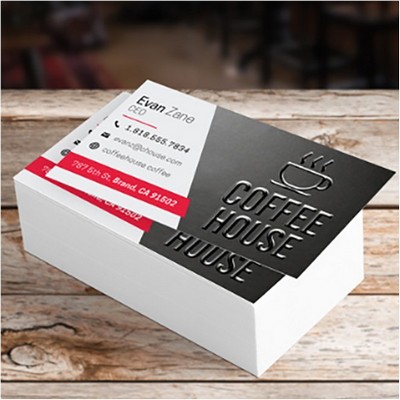 2" x 3.5" - Suede Hang Tags with Raised Spot UV 2 sides - 16PT