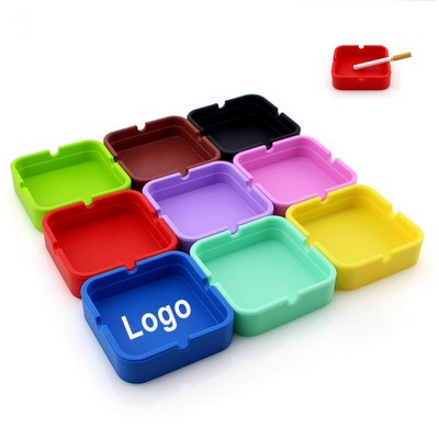 Heatproof Silicone Ashtray - Square Design