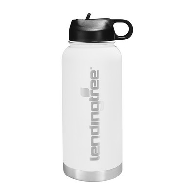 32 Oz. White Tahoe Drinkware Beverage Bottle