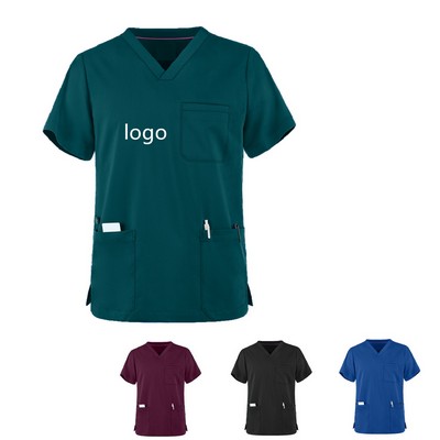 Men Women Scrubs Top V-Neck Tunic