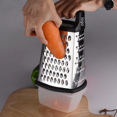 Joined Box Cheese Grater with Container, Measurements, and Removable Blades - Graters for Kitchen an