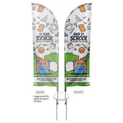 Feather Flag Single 12 FT Pole/spike base