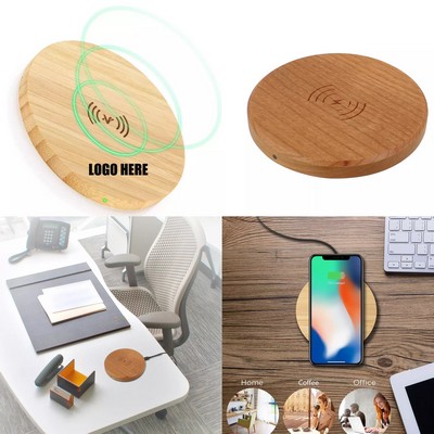 10W Bamboo Wireless Charger