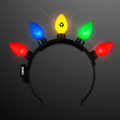 Light Up Christmas Bulbs Headband - PRINTED