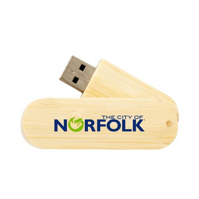 Hinsdale Eco-Friendly Bamboo Swivel USB