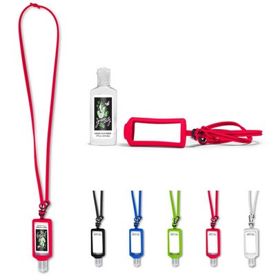 Hand Sanitizer with Silicone Lanyard & Holder - 1 oz.
