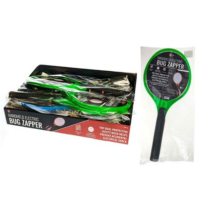 12Pc Display- Handheld Electric Bug Zapper (20"x 8.1/4"), Assorted Colors
