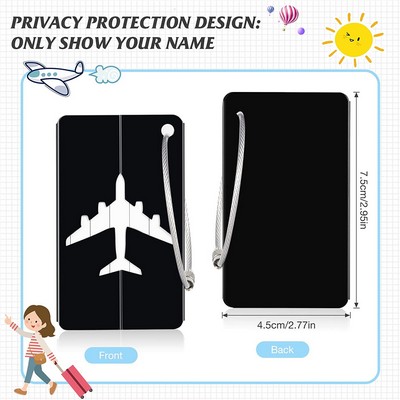 Aluminum Luggage Tag With Stainless Steel Loop
