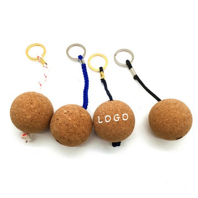 Floating Cork Ball Keyrings