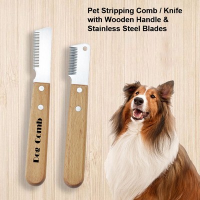 Wooden Handle Grooming Comb For Dog Tool Cats Pet
