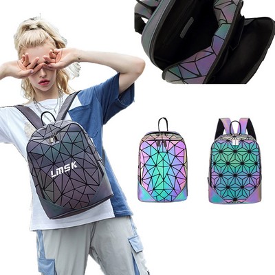 Geometric Luminous Purse Flash Backpack