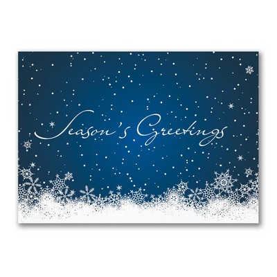 Seasonal Flurries Economy Holiday Card