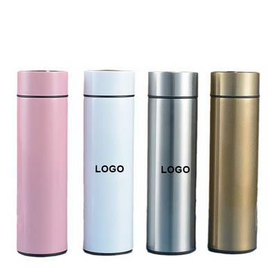 Temperature Digital Display Stainless Steel Thermos (9.05"x 2.55")