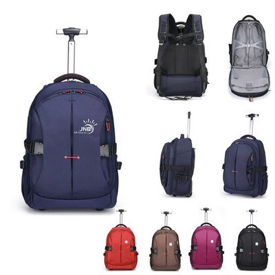 Wheeled Travel Backpack With Multi Compartments