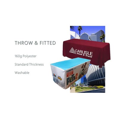 Economic Budget Tablecloth FITTED 4 Side 6' 160g Polyester