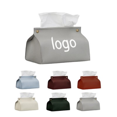 European Style Leather Tissue Box