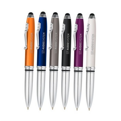 Flashlight and Stylus Metal Pen