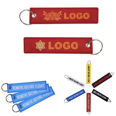 Double Sided Full Color Embroidery Keychain