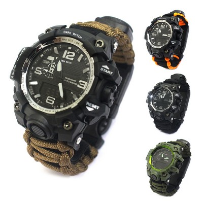 Parachute Cord Versatile Compass Watch