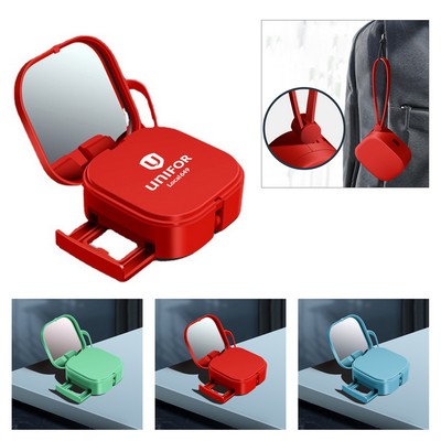 3-in-1 Data Cable with Makeup Mirror and Phone Holder