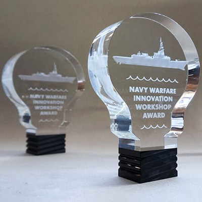 Crystal Light Bulb Award Trophy