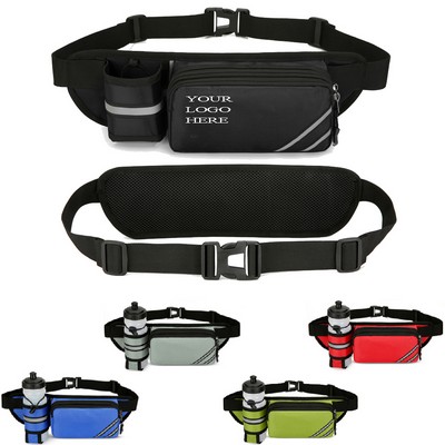 Sports Waist Bag With Bottle Pocket