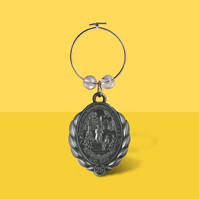 1"3D Die Cast Wine Charm