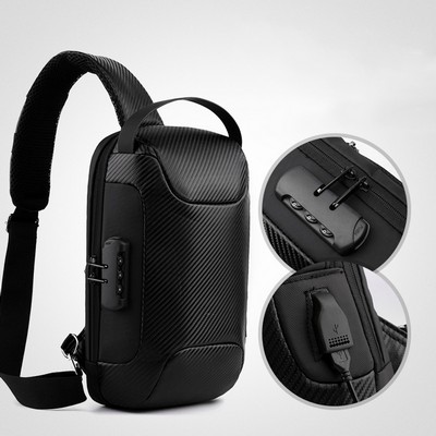 Anti-Theft Chest Bag Sling Backpack W/ Password Lock
