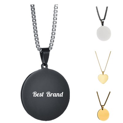 Stainless Steel Polished Pendant Necklace
