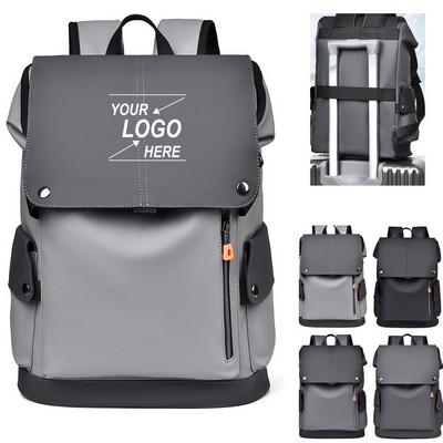 Men's Stylish Faux Leather Backpack