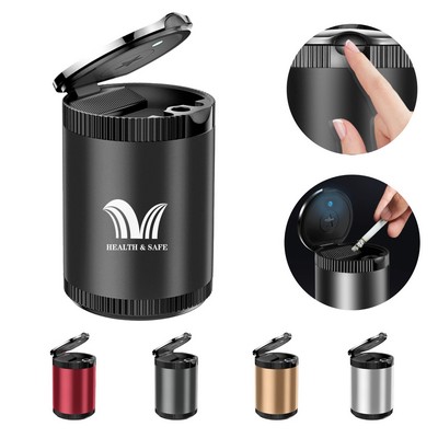 One-Button Open Lid Lighted Car Ashtray