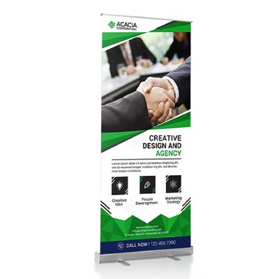 6.5' Reusable Roller Banner Retractable Banner with Stand for Summer Camp, Seminar, Lecture