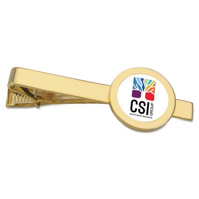 Tie Bar Gold W/ D2 Color Medallion