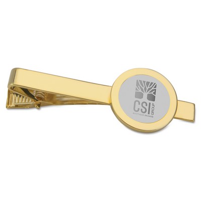 Tie Bar Gold W/ D2 Silver Medallion
