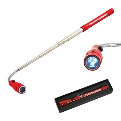 Red Telescopic Flex Flashlight with 2 Magnets