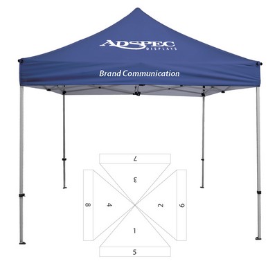 10' Royal Blue Square Tent - Printed