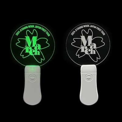 Music Festival Glow Stick Custom Star Acrylic Handheld Glow Sign for Party - Green Glow