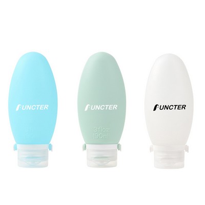 3 Pack Travel Bottles for Toiletries, 3oz Portable Refillable Traveling Size Liquid Containers