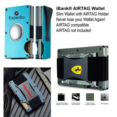 Promotek iBank® Slim Wallet designed compatible with AIRTAG