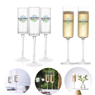 Flute Champagne Glasses - 7Oz Crystalline