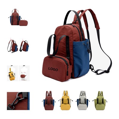 Large Capacity Multifunction Backpack With Pouch