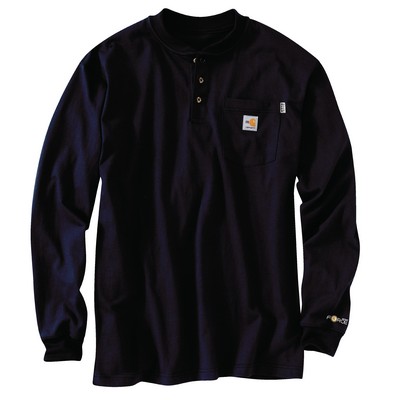 Carhartt 100237 Mens Flame Resistant Force Loose Fit Midweight Long-Sleeve Pocket Henley T-Shirt