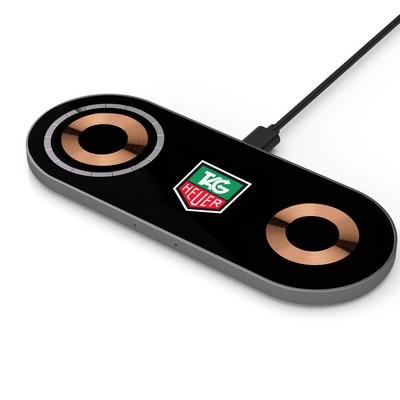 Glass Top Dual Wireless Charging Pad