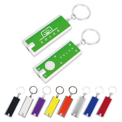 High-Intensity LED Flashlight with Rotating Key Chain