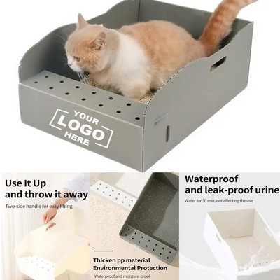 Effortless Cleanup: Disposable Litter Boxes Tailored for Cats.