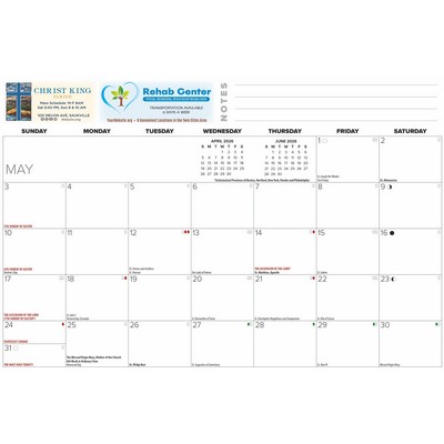 2026 Catholic Desk Pad Calendar